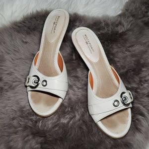 Cream Heeled Sandals
